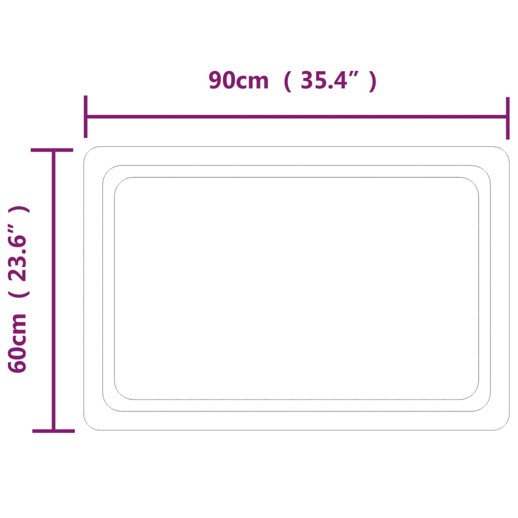 LED Bathroom Mirror 90x60 cm