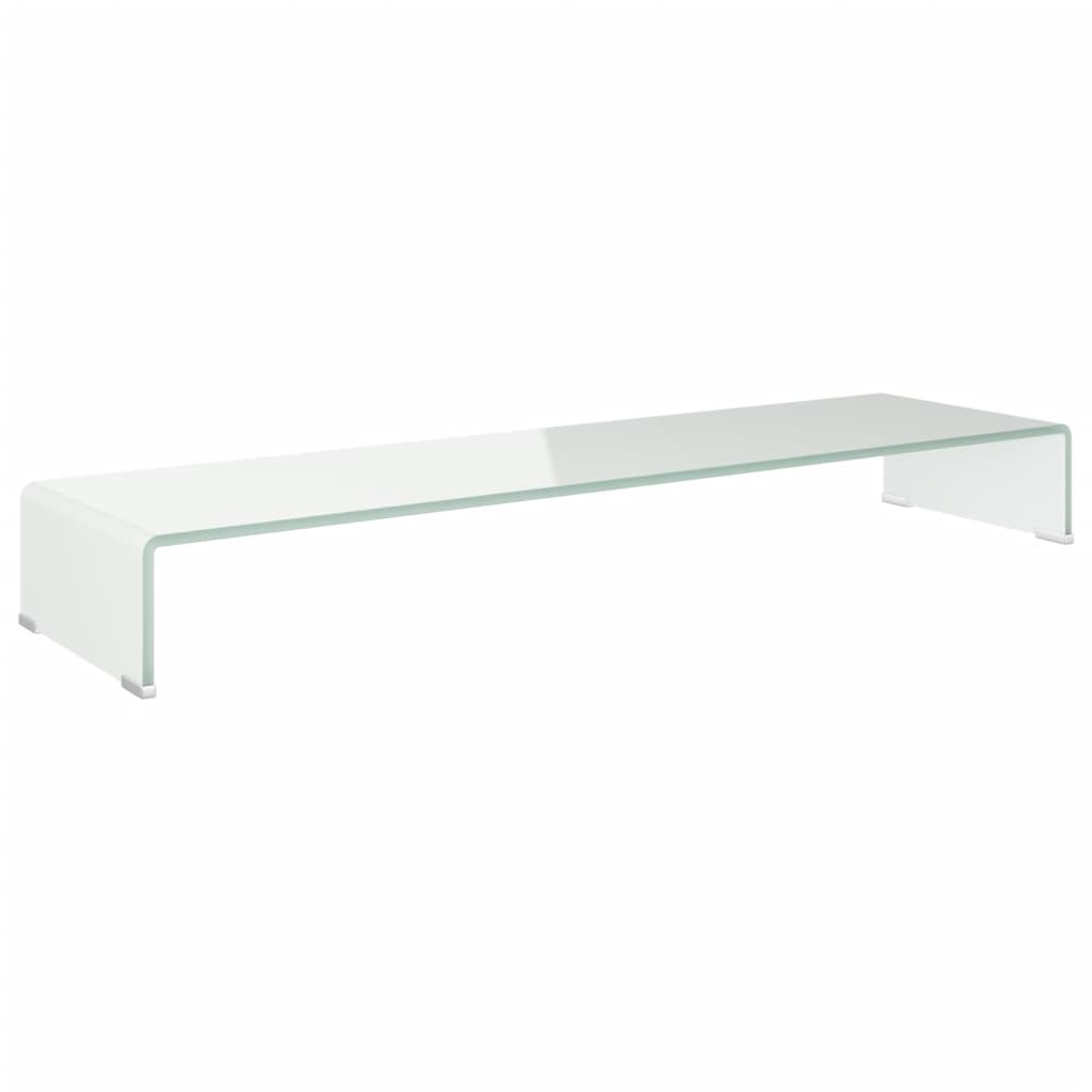 TV Stand/Monitor Riser Glass Green 110x30x13 cm