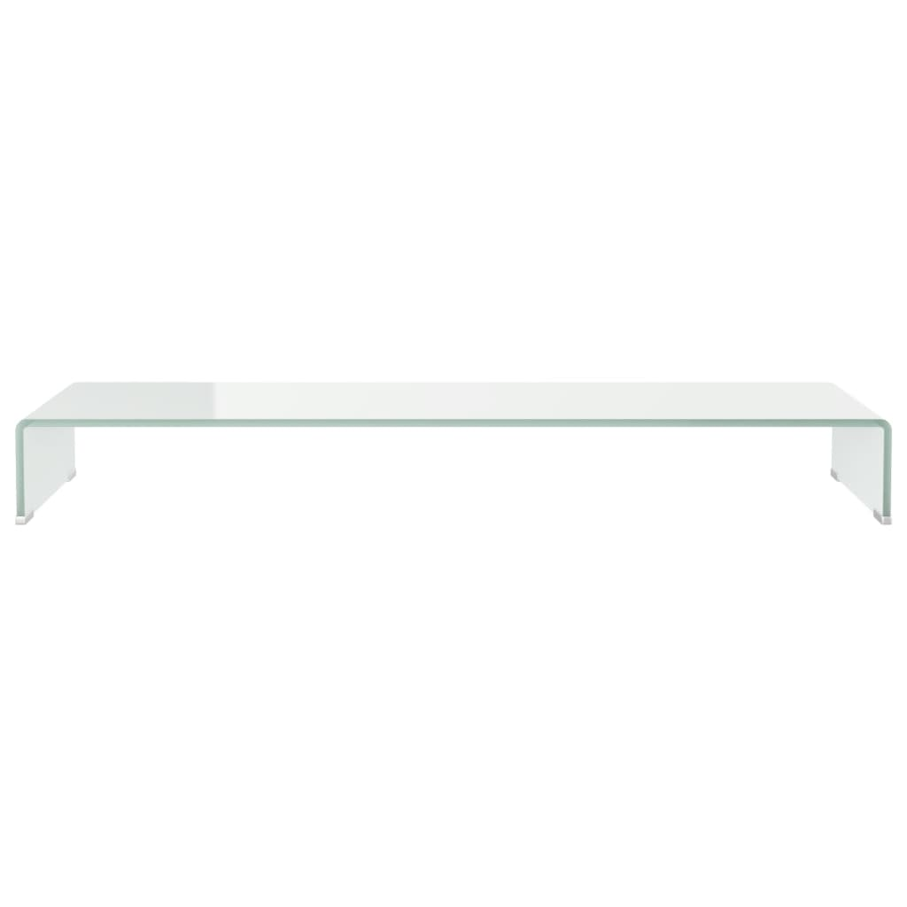 TV Stand/Monitor Riser Glass Green 110x30x13 cm