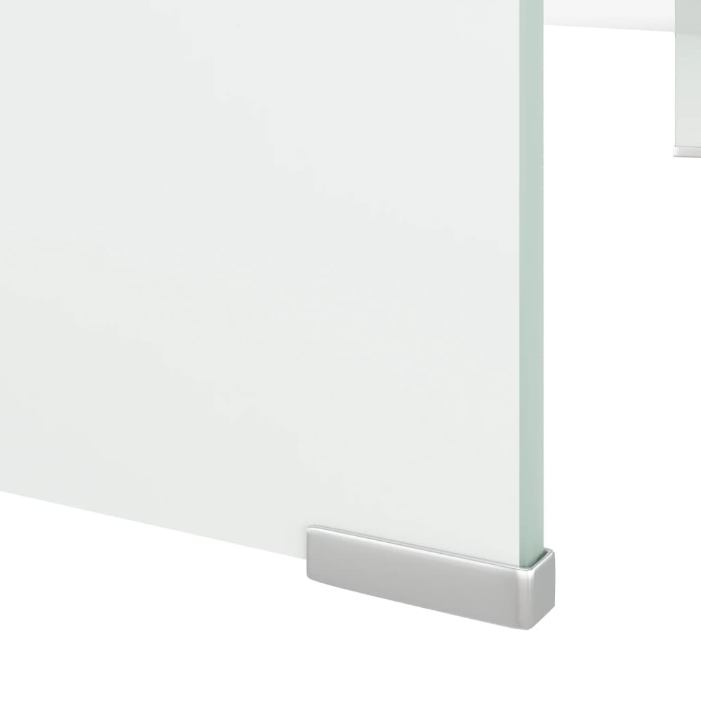 TV Stand/Monitor Riser Glass Green 110x30x13 cm