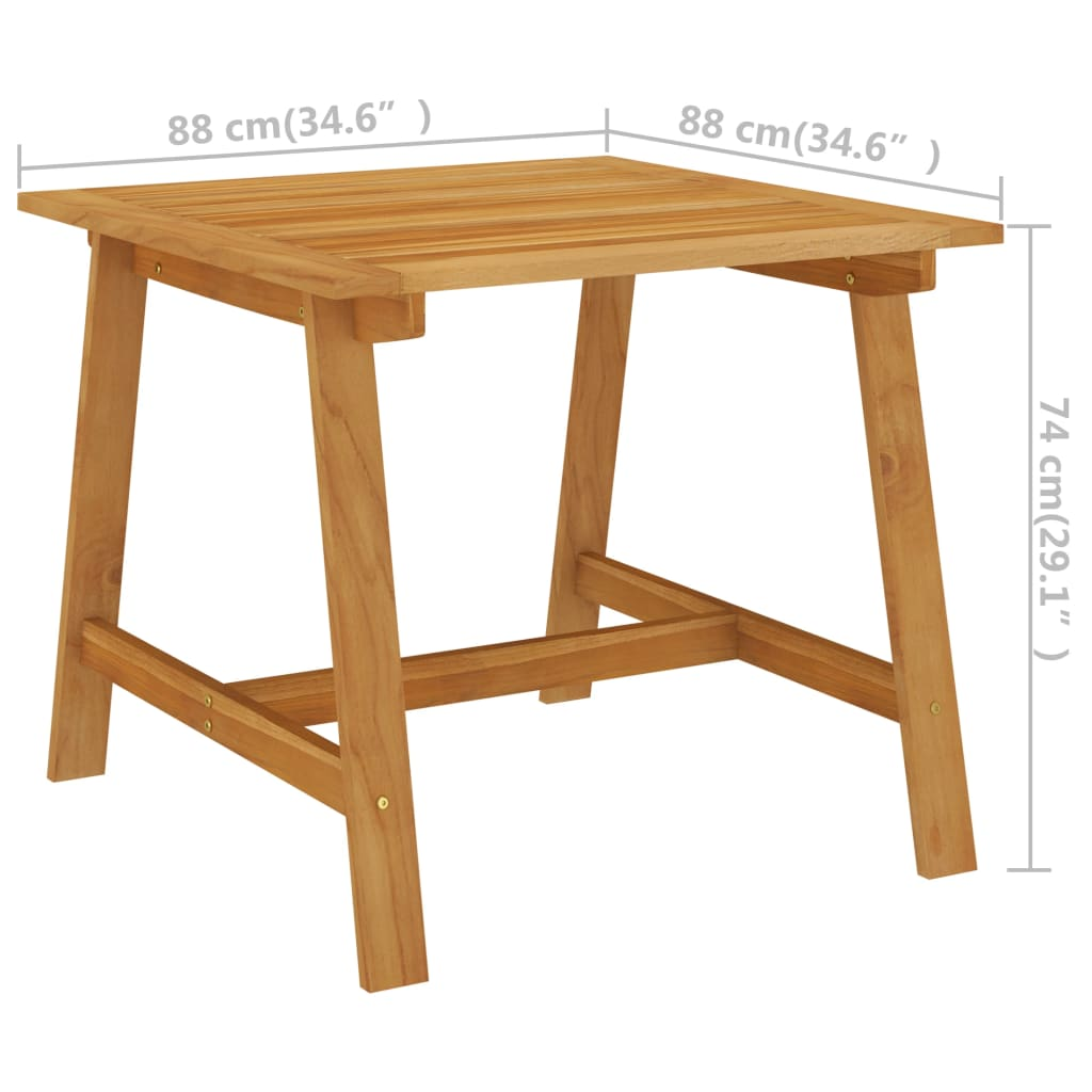 3 Piece Garden Dining Set Solid Acacia Wood