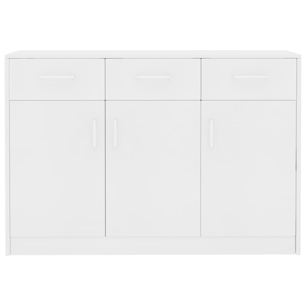 Sideboard White 110x30x75 cm Engineered Wood