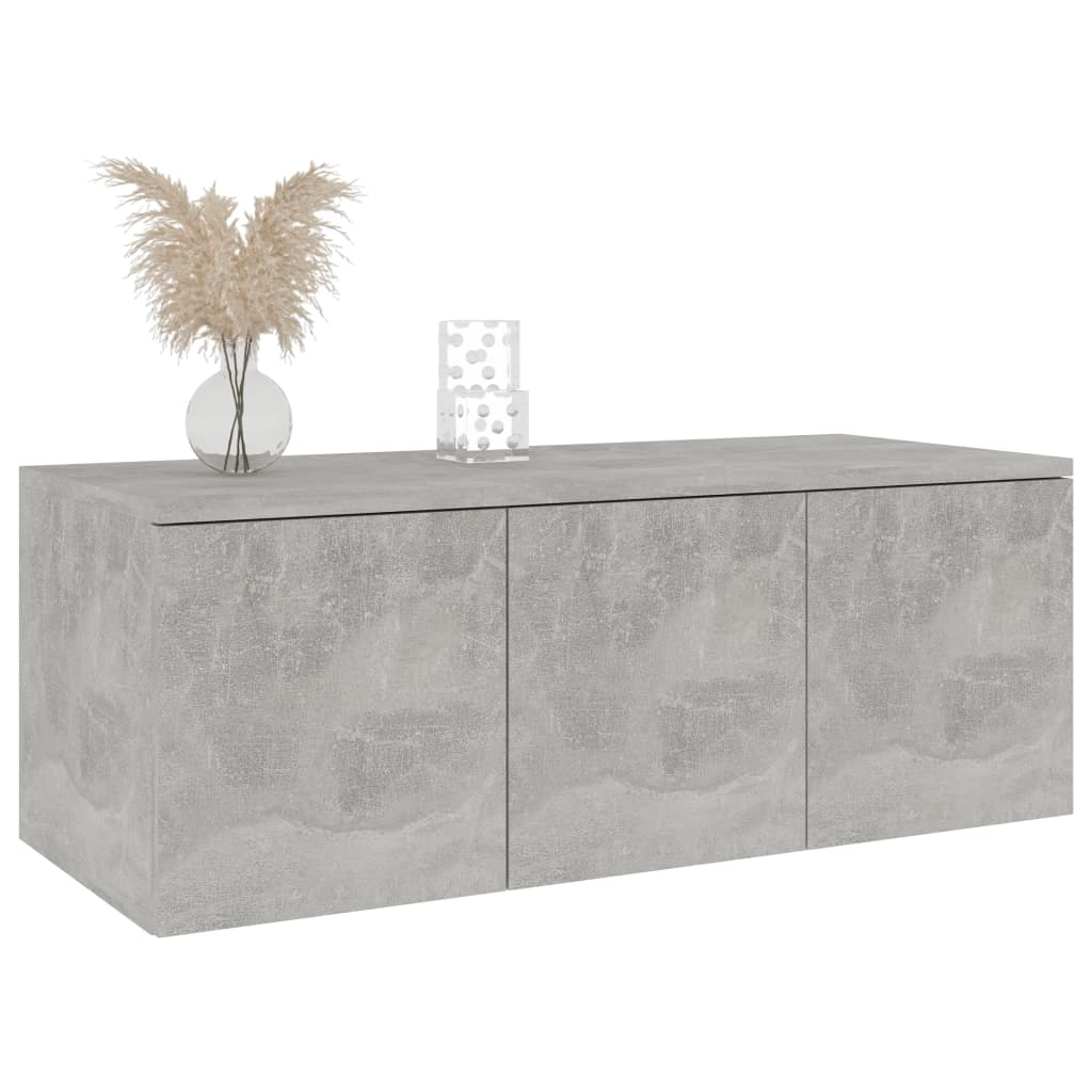 TV Cabinet Concrete Grey 80x34x30 cm Engineered Wood
