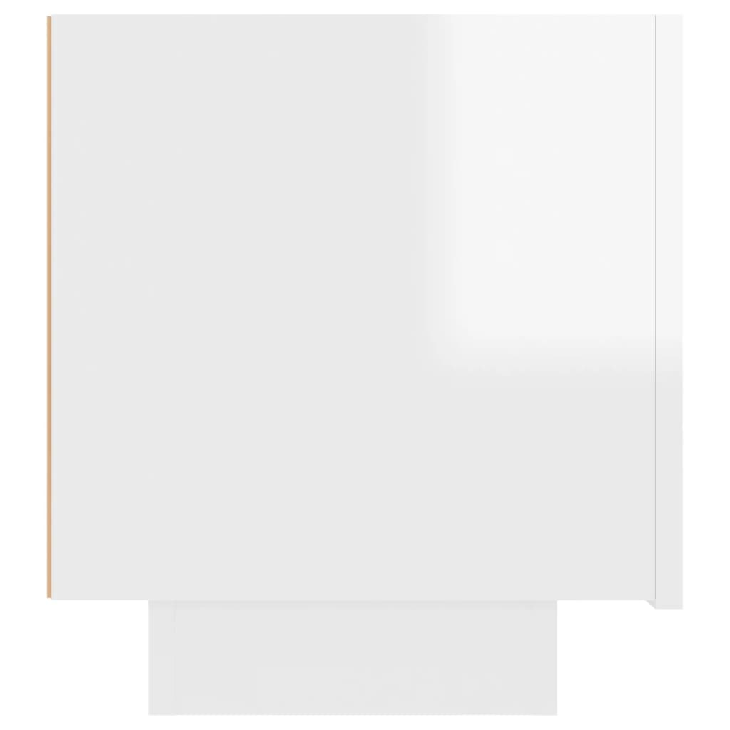 TV Cabinet High Gloss White 100x35x40 cm Engineered Wood