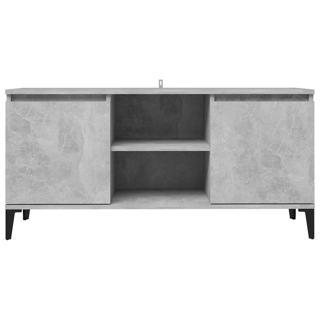 TV Cabinet with Metal Legs Concrete Grey 103.5x35x50 cm