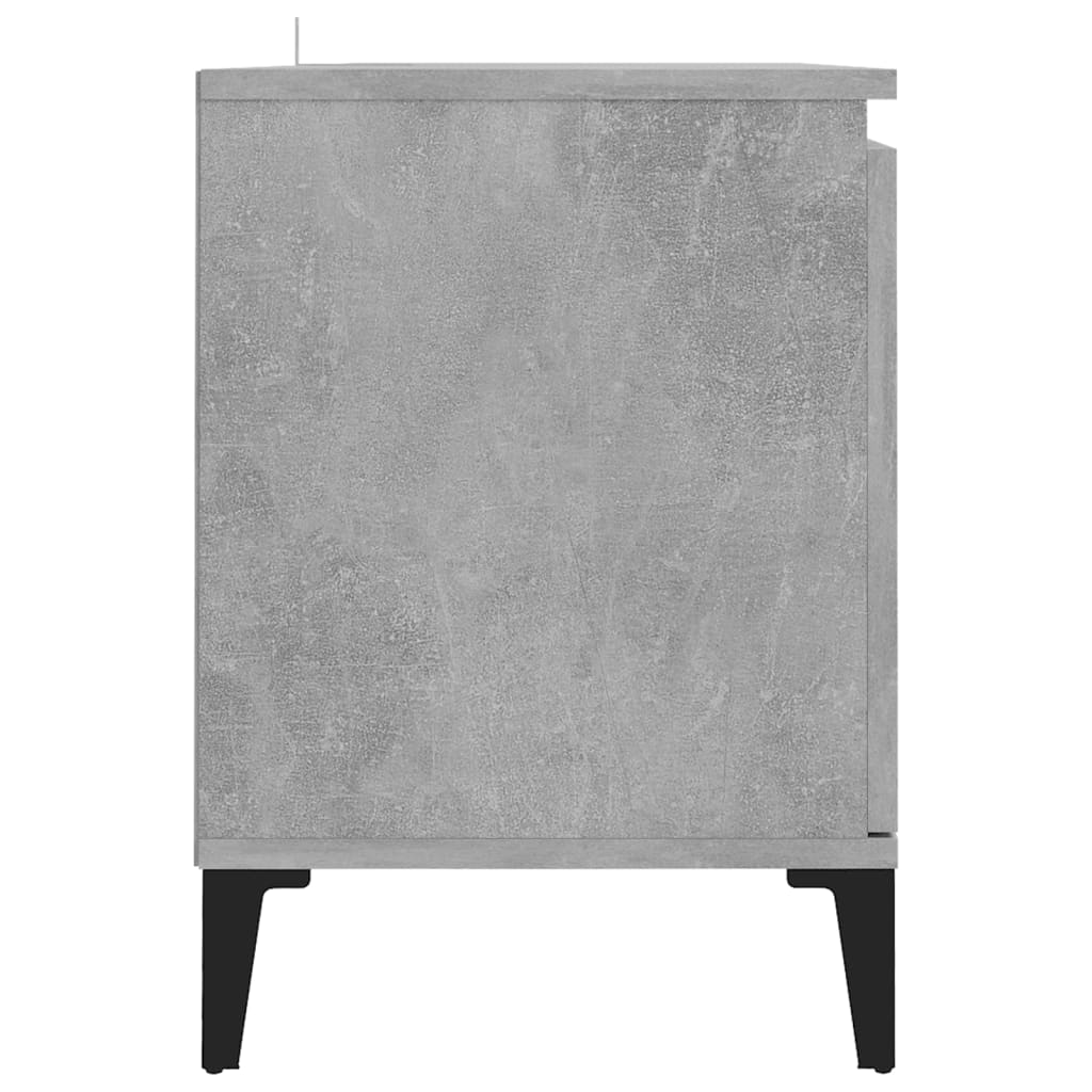 TV Cabinet with Metal Legs Concrete Grey 103.5x35x50 cm