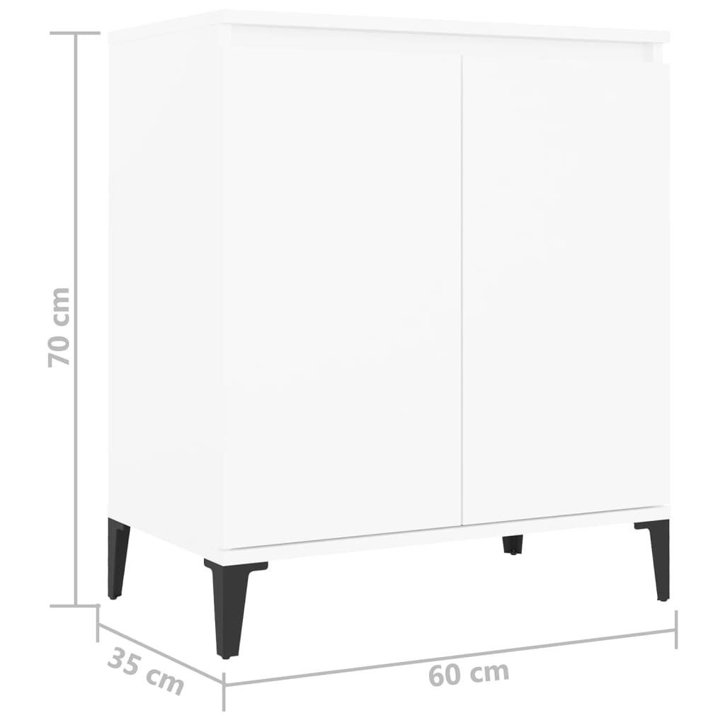 Sideboard White 60x35x70 cm Engineered Wood