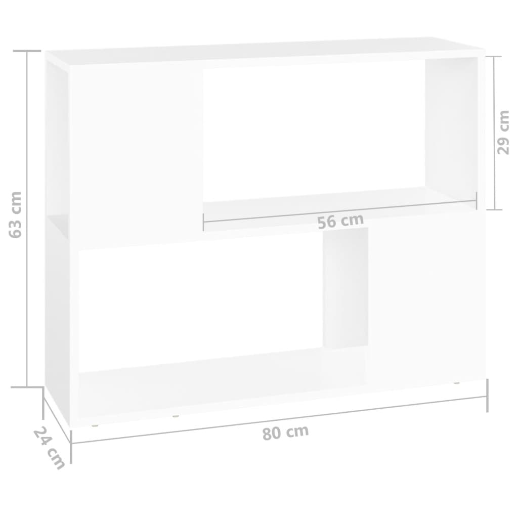 TV Cabinet White 80x24x63 cm Engineered Wood