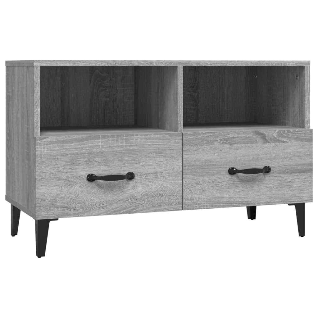 TV Cabinet Grey Sonoma 80x36x50 cm Engineered Wood