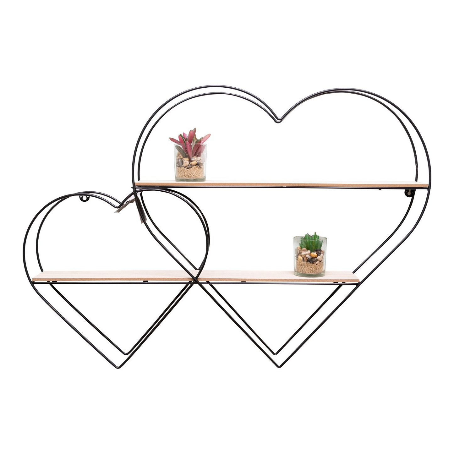 Double Heart Wall Shelf 83cm