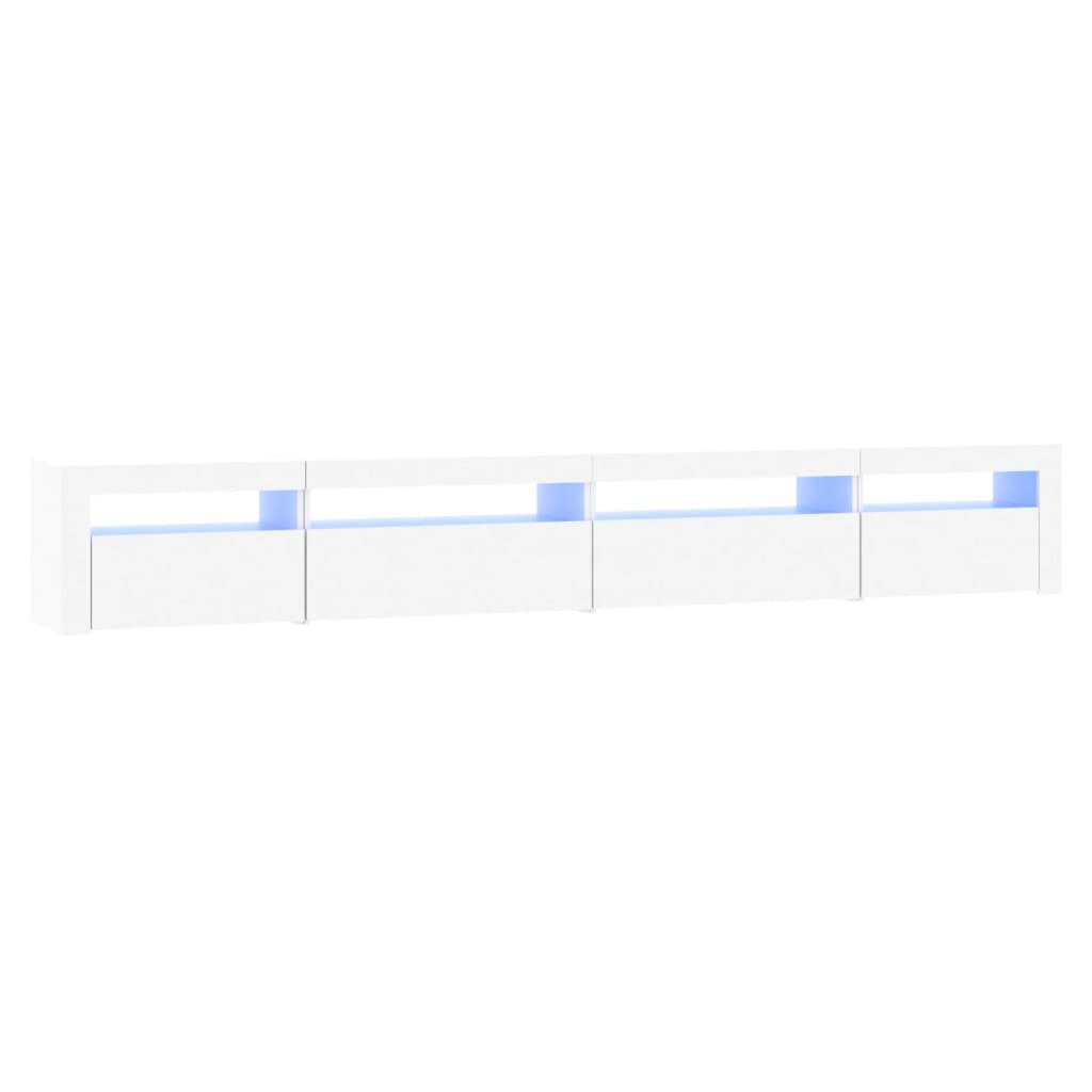 TV Cabinet with LED Lights White 270x35x40 cm