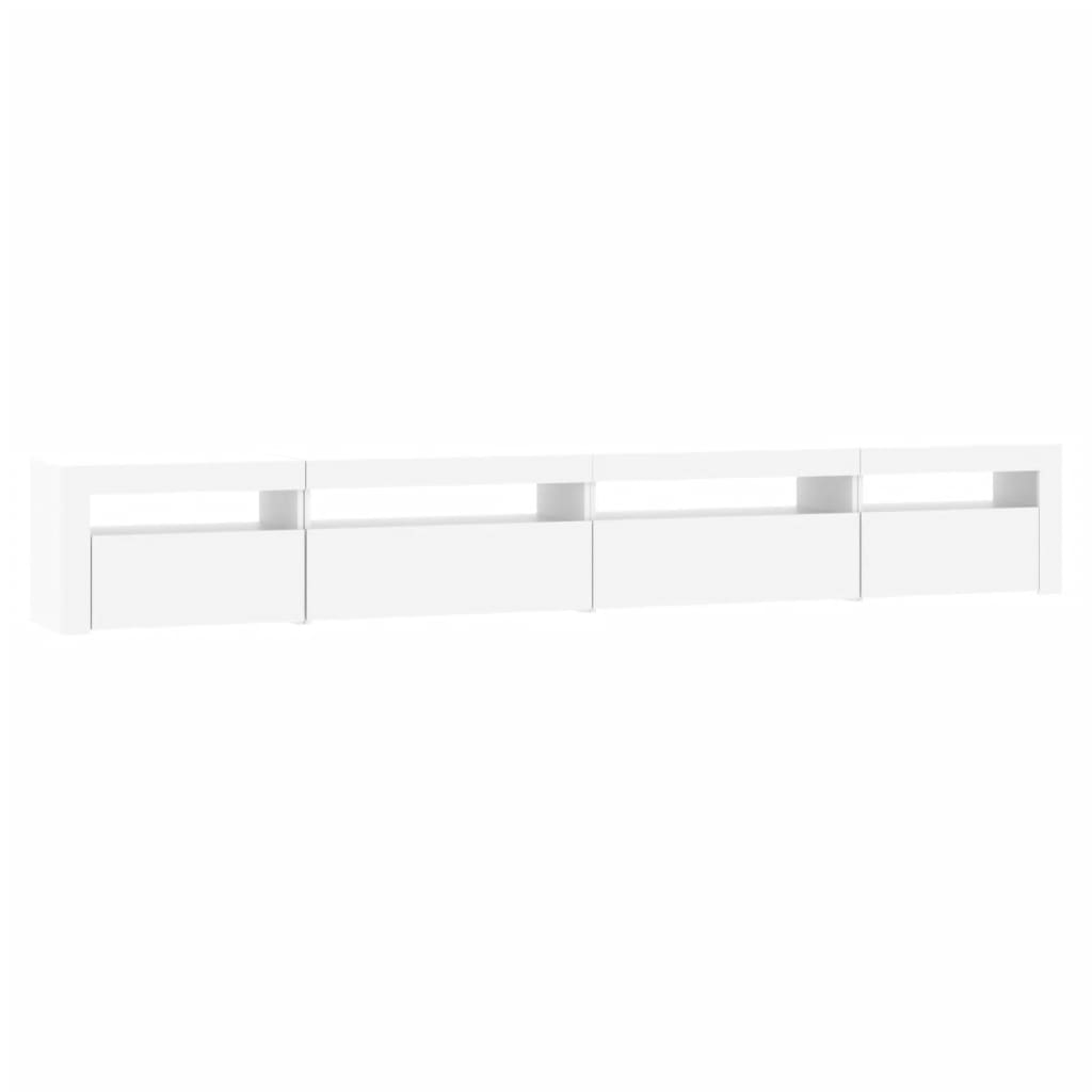 TV Cabinet with LED Lights White 270x35x40 cm