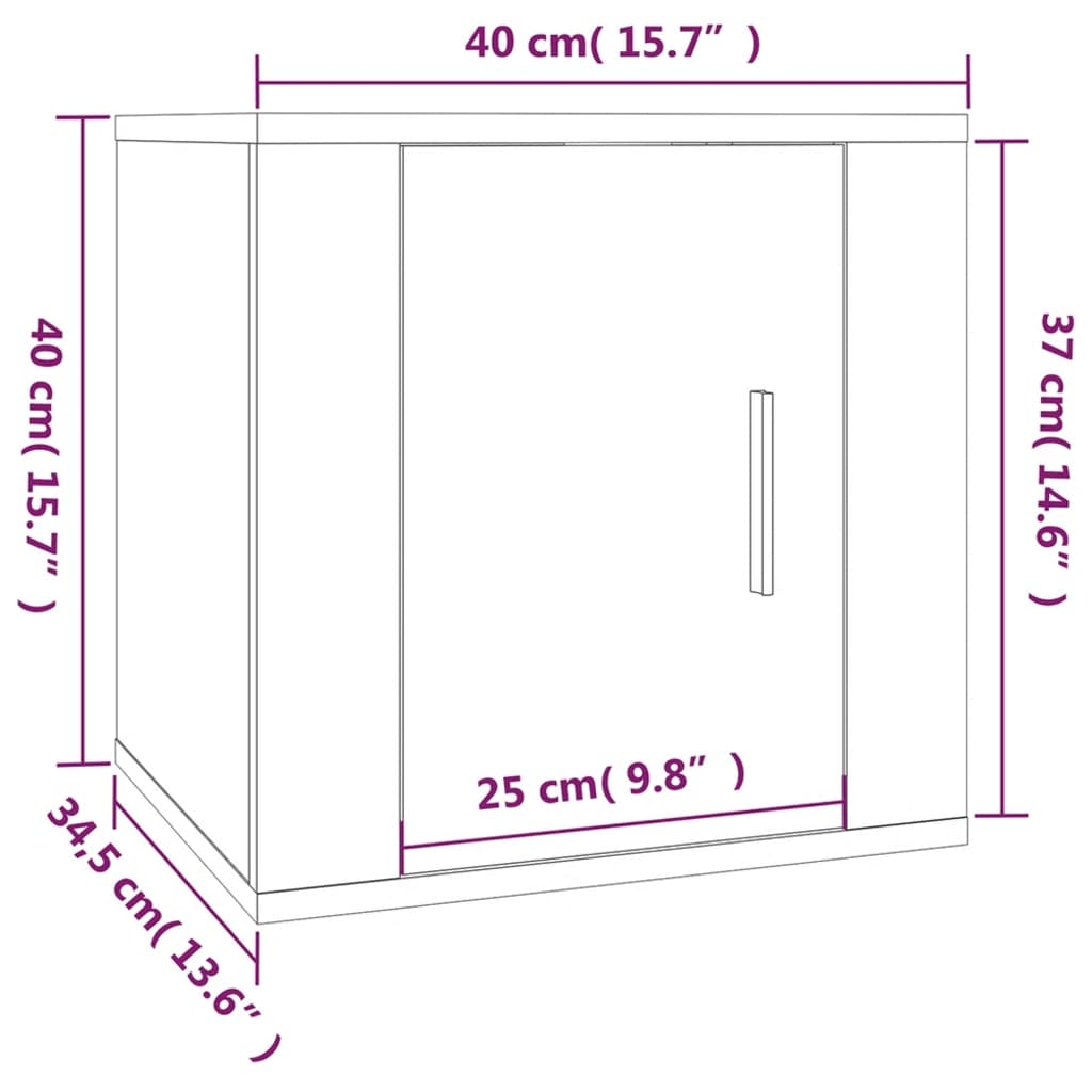 2 Piece TV Cabinet Set Grey Sonoma Engineered Wood