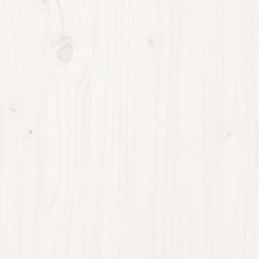 Garden Table White 121x82.5x110 cm Solid Wood Pine