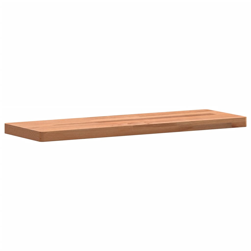 Wall Shelf 60x20x2.5 cm Solid Wood Beech