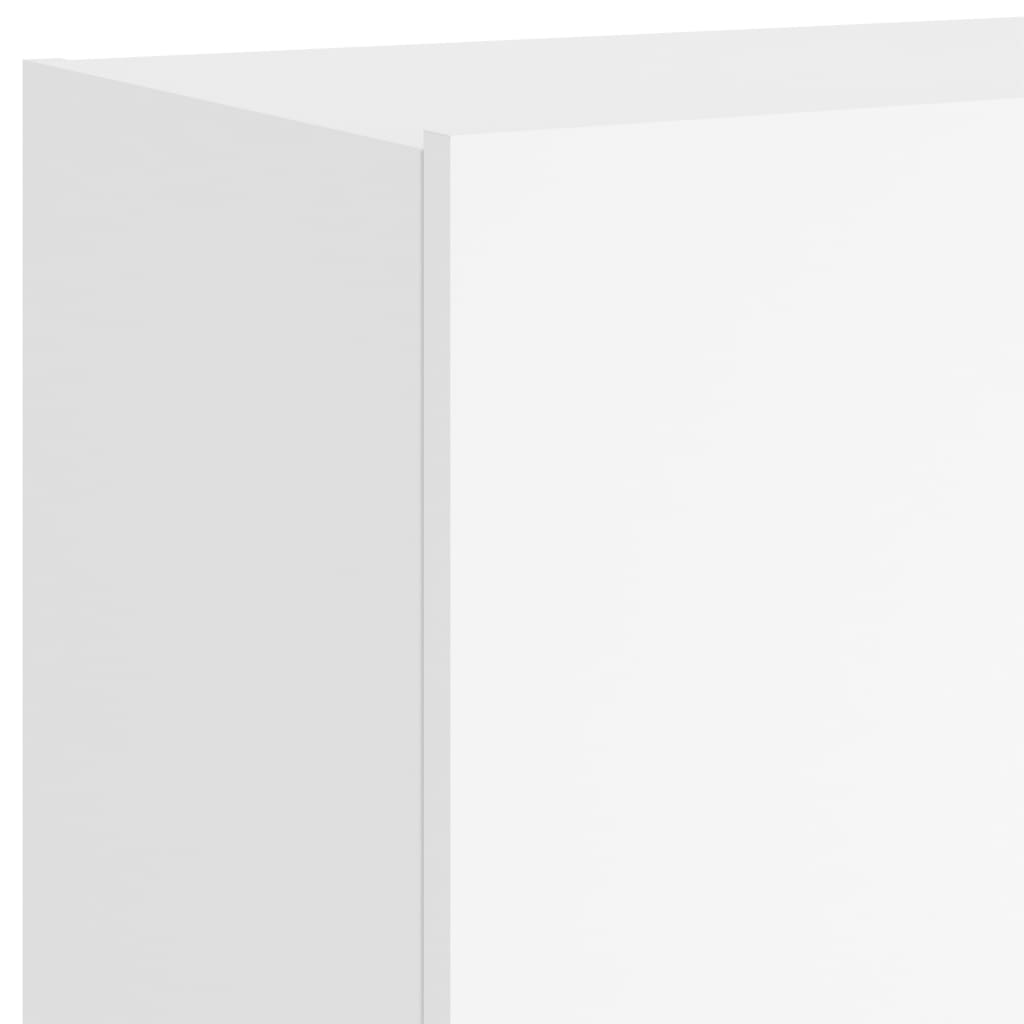 TV Wall Cabinets with LED Lights 2 pcs White 60x35x41 cm