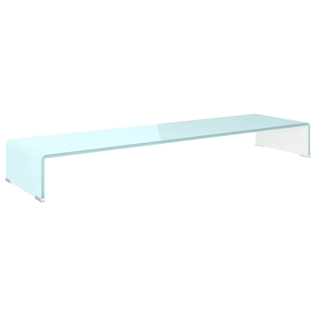 TV Stand/Monitor Riser Glass Green 110x30x13 cm