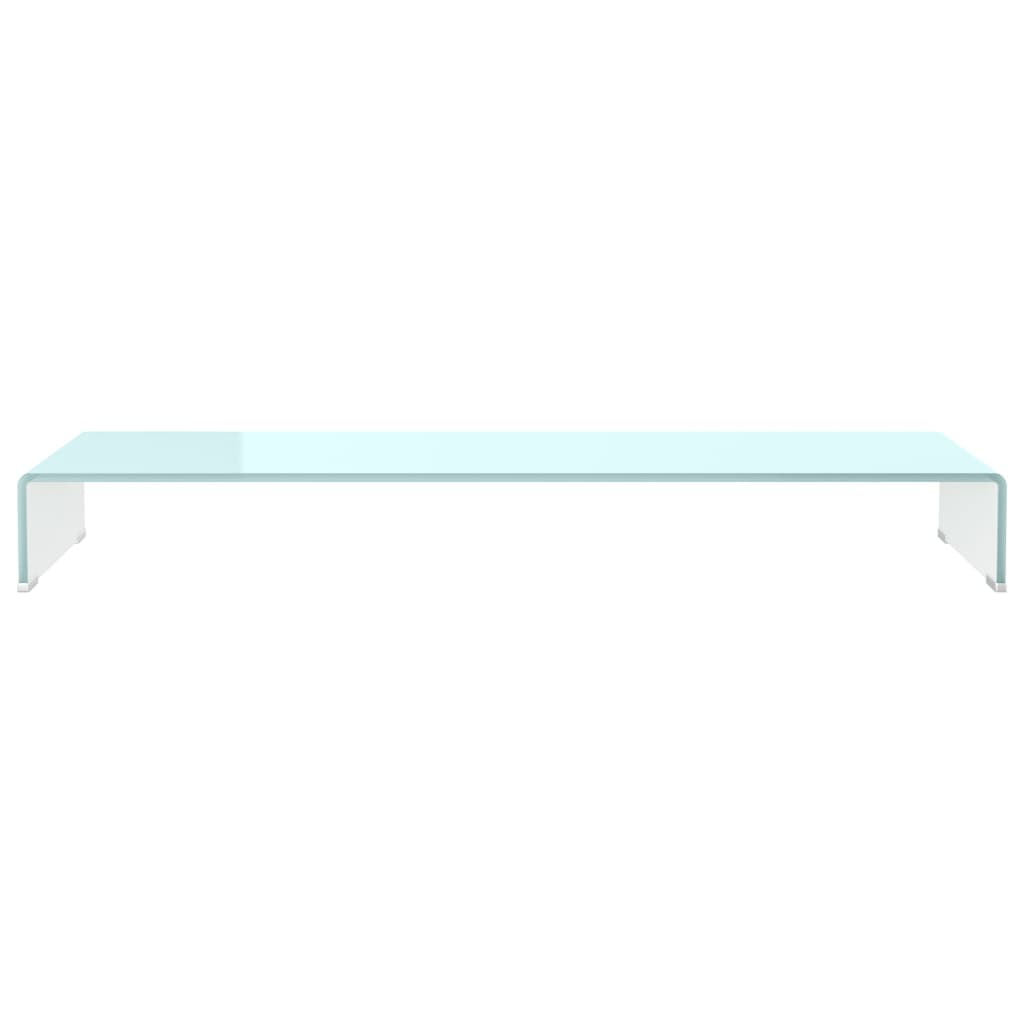 TV Stand/Monitor Riser Glass Green 110x30x13 cm
