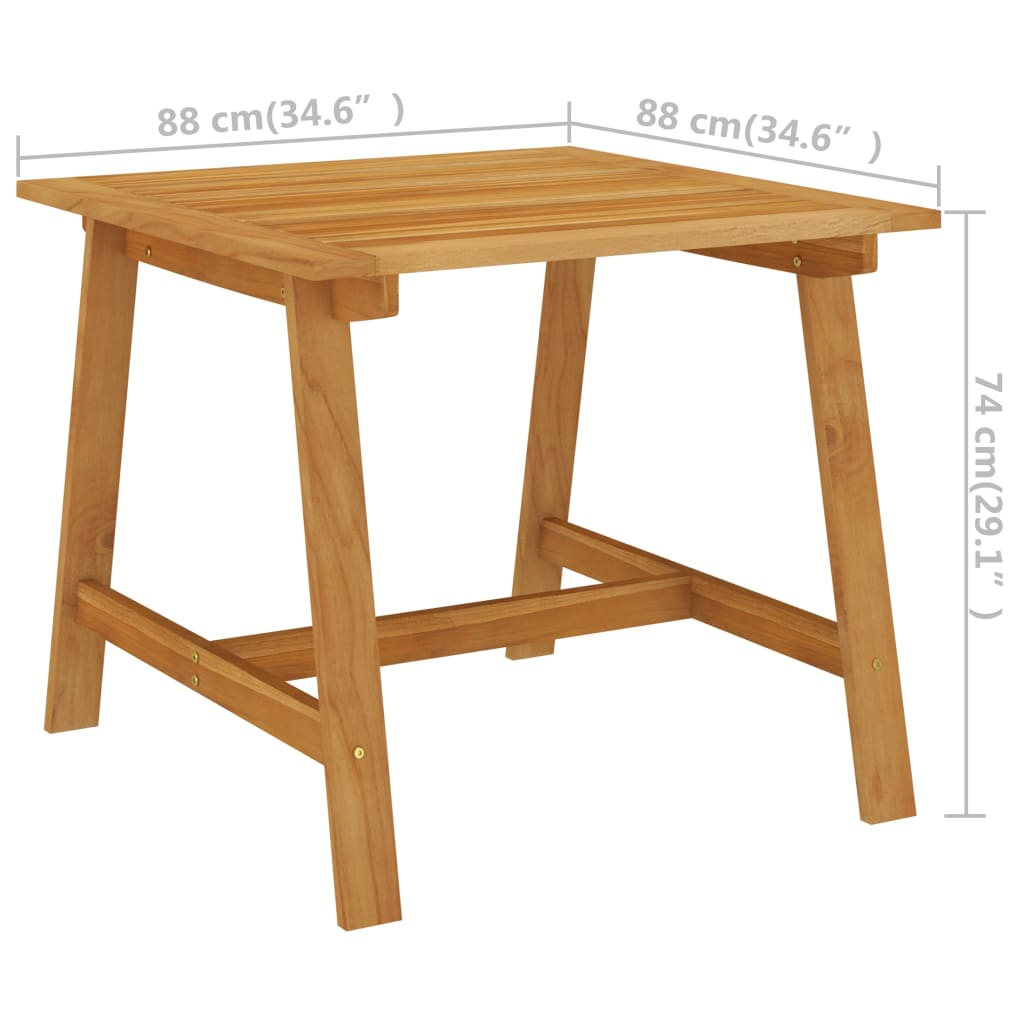 3 Piece Garden Dining Set Solid Acacia Wood