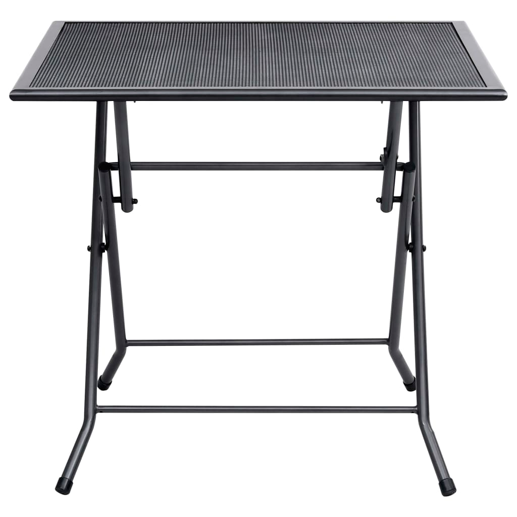 Folding Mesh Table 80x80x72 cm Steel Anthracite