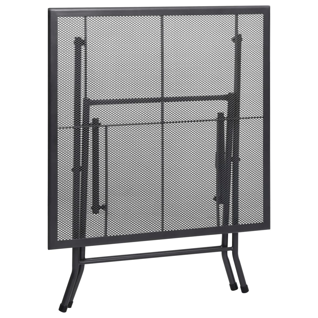 Folding Mesh Table 80x80x72 cm Steel Anthracite