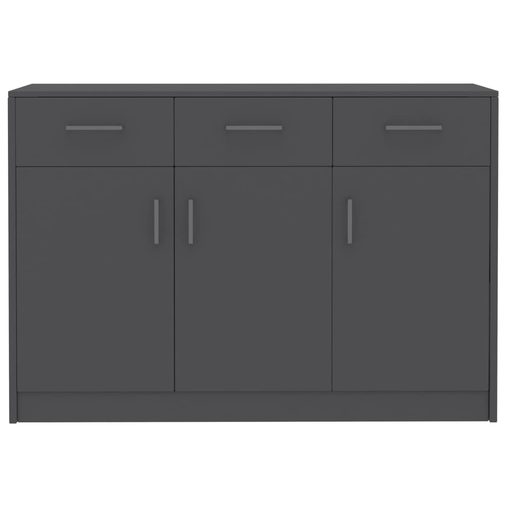 Sideboard Grey 110x30x75 cm Engineered Wood
