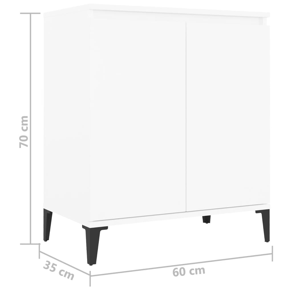 Sideboard White 60x35x70 cm Engineered Wood