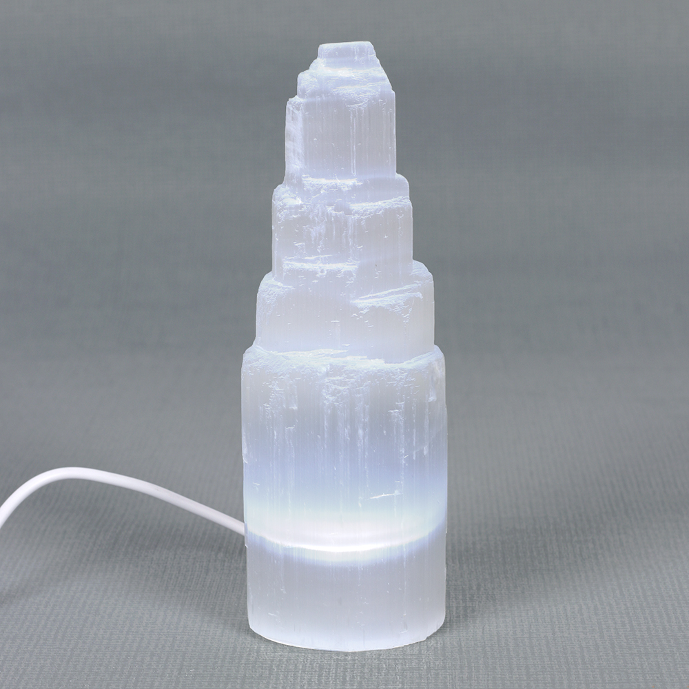 LED Selenite Mountain Lamp