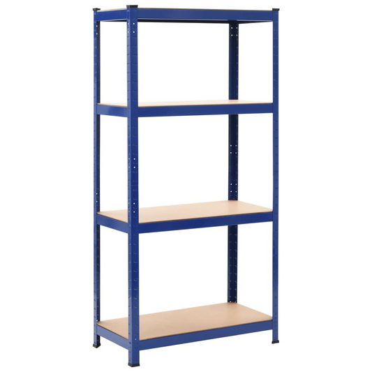 Storage Shelf Blue 80x40x160 cm Steel and MDF