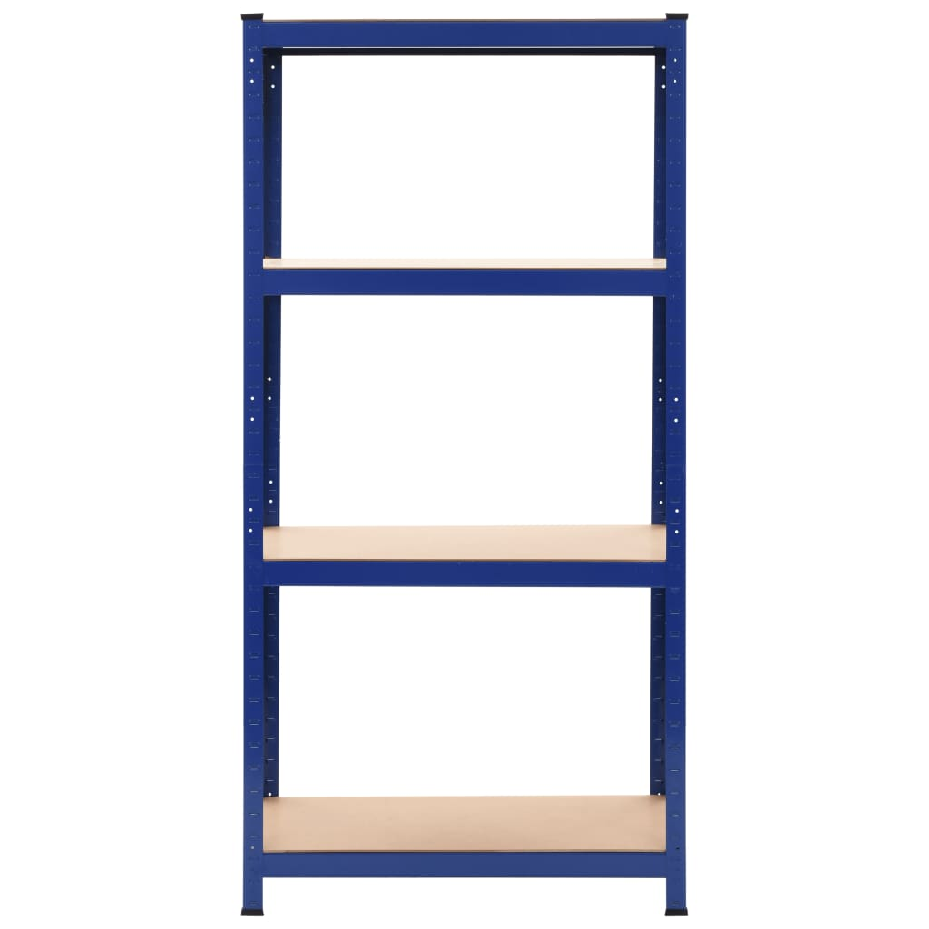 Storage Shelf Blue 80x40x160 cm Steel and MDF