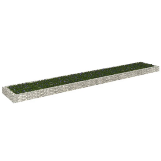 Gabion Raised Bed Galvanised Steel 600x100x20 cm