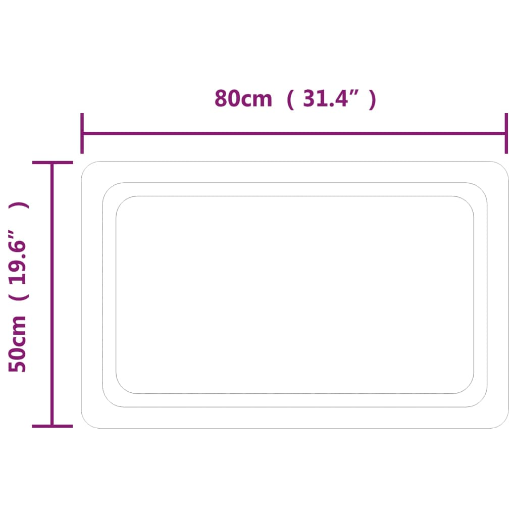 LED Bathroom Mirror 80x50 cm