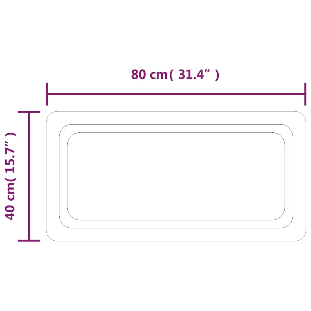 LED Bathroom Mirror 80x40 cm