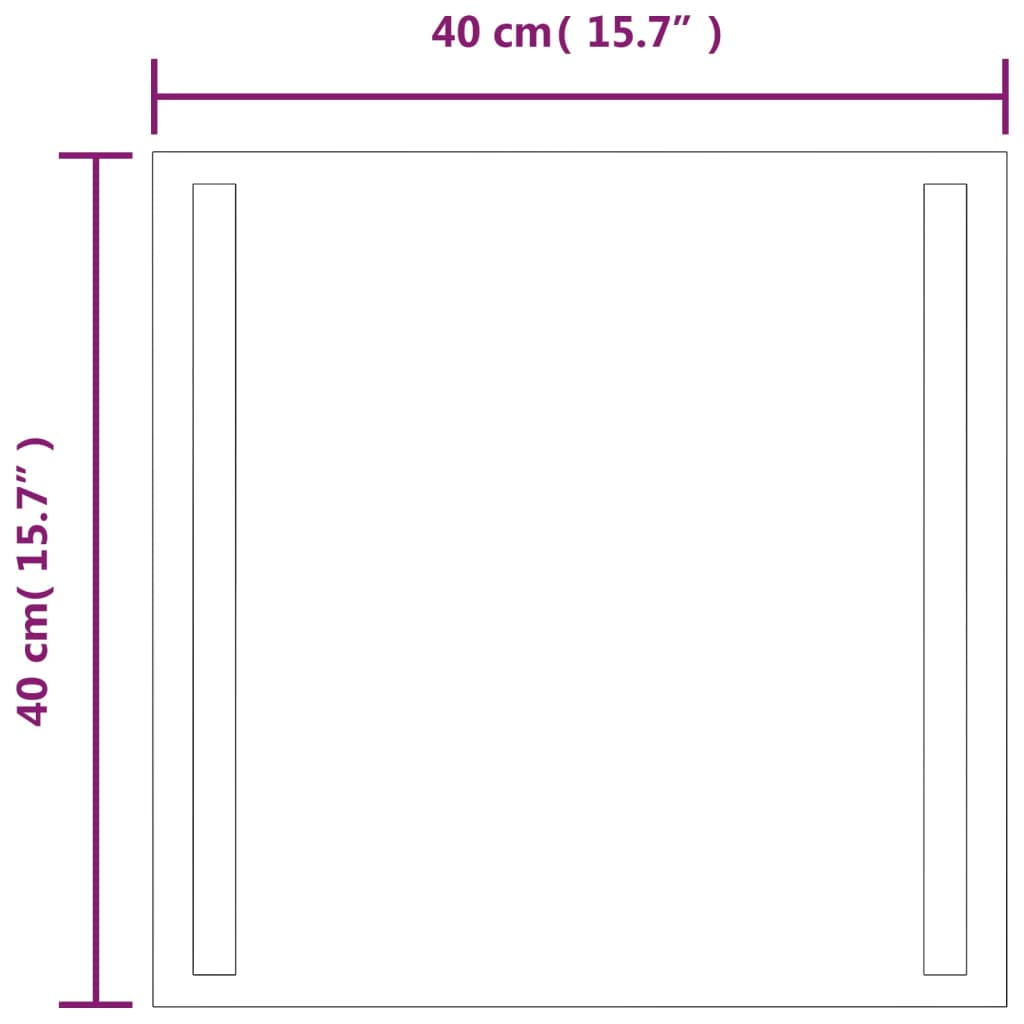 LED Bathroom Mirror 40x40 cm