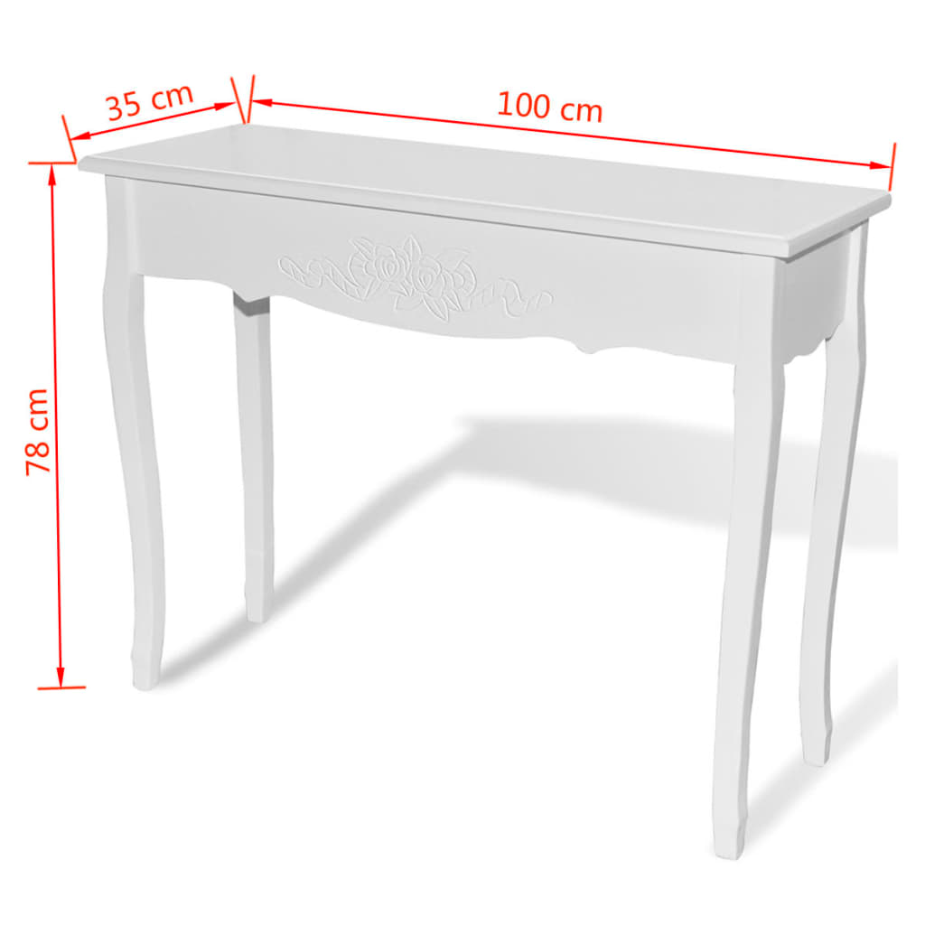 Dressing Console Table White