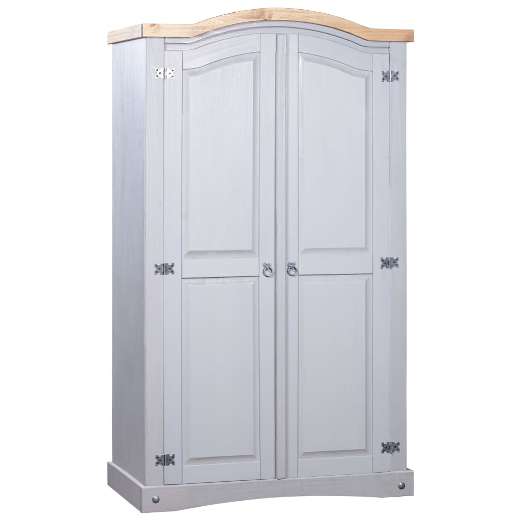 Wardrobe Mexican Pine Corona Range 2 Doors Grey