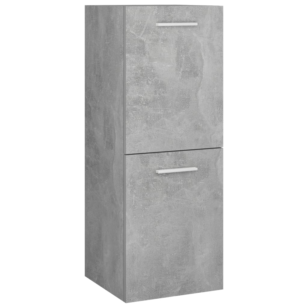 Bathroom Furniture Set Concrete Grey Engineered Wood