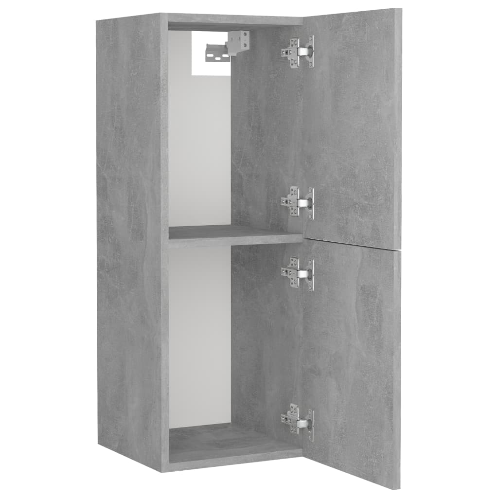 Bathroom Furniture Set Concrete Grey Engineered Wood