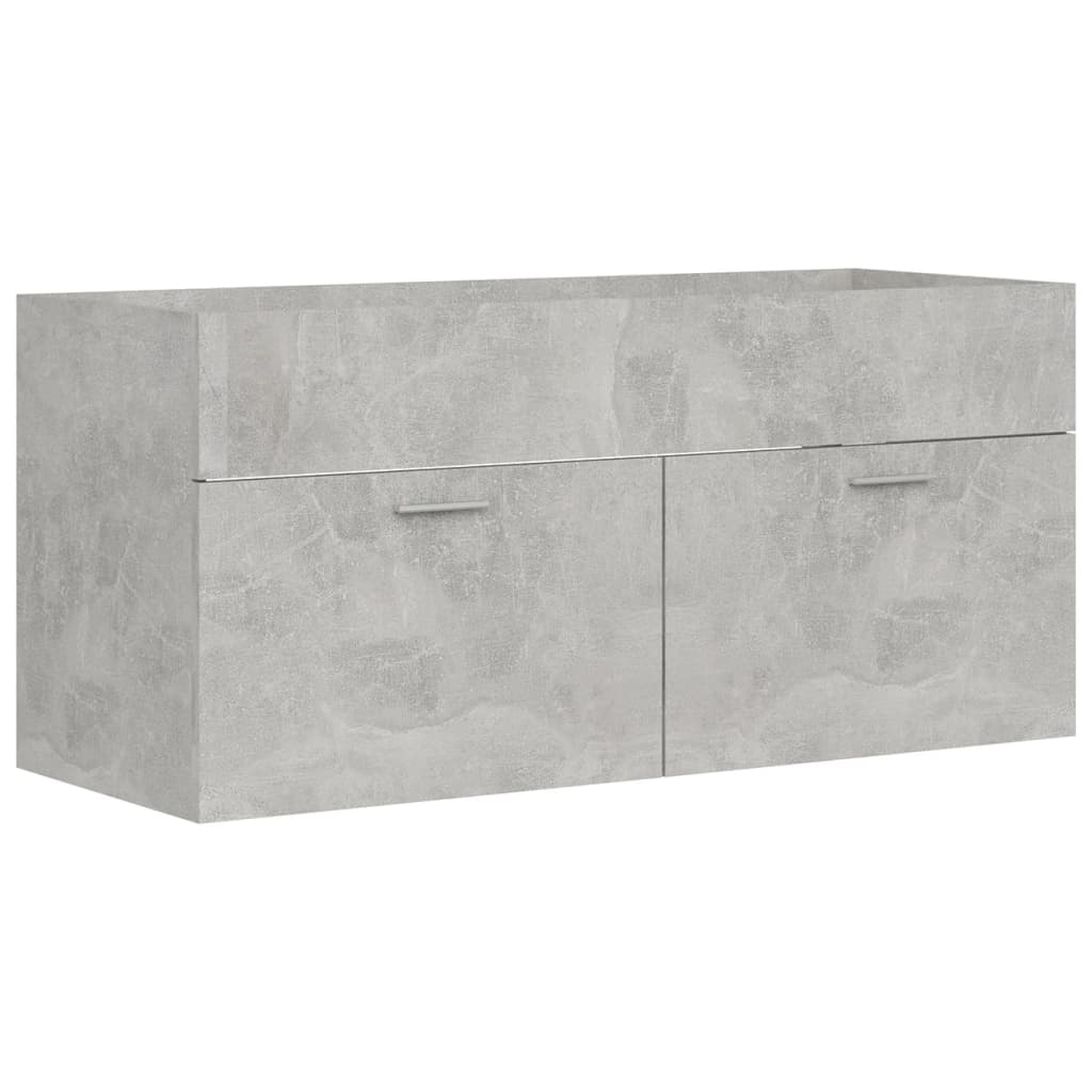 Bathroom Furniture Set Concrete Grey Engineered Wood