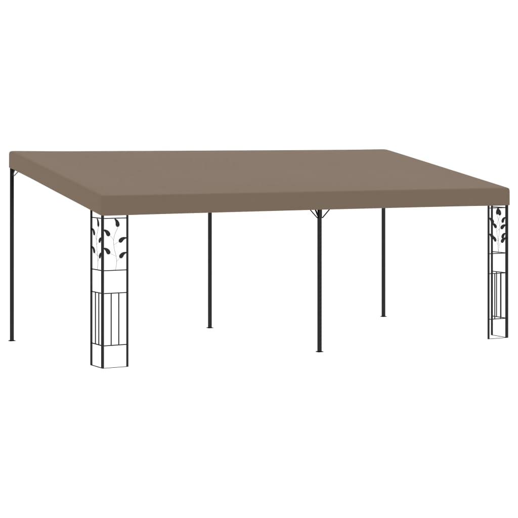 Wall-mounted Gazebo 6x3x2.5 m Taupe