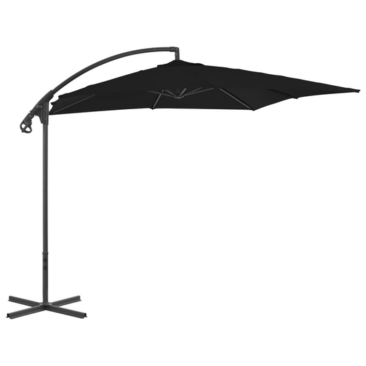 Cantilever Umbrella with Steel Pole 250x250 cm Black