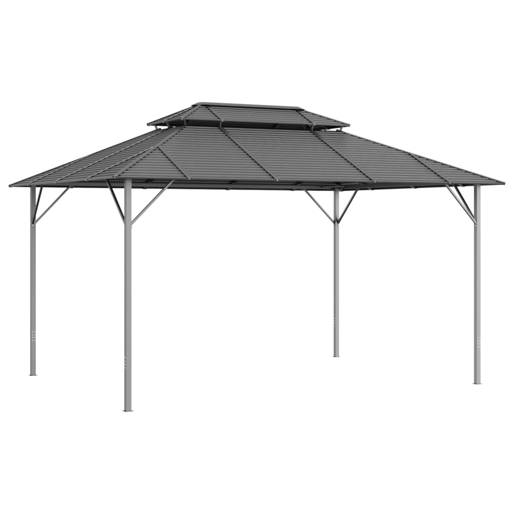 Gazebo with Double Roof 3x4 m Anthracite