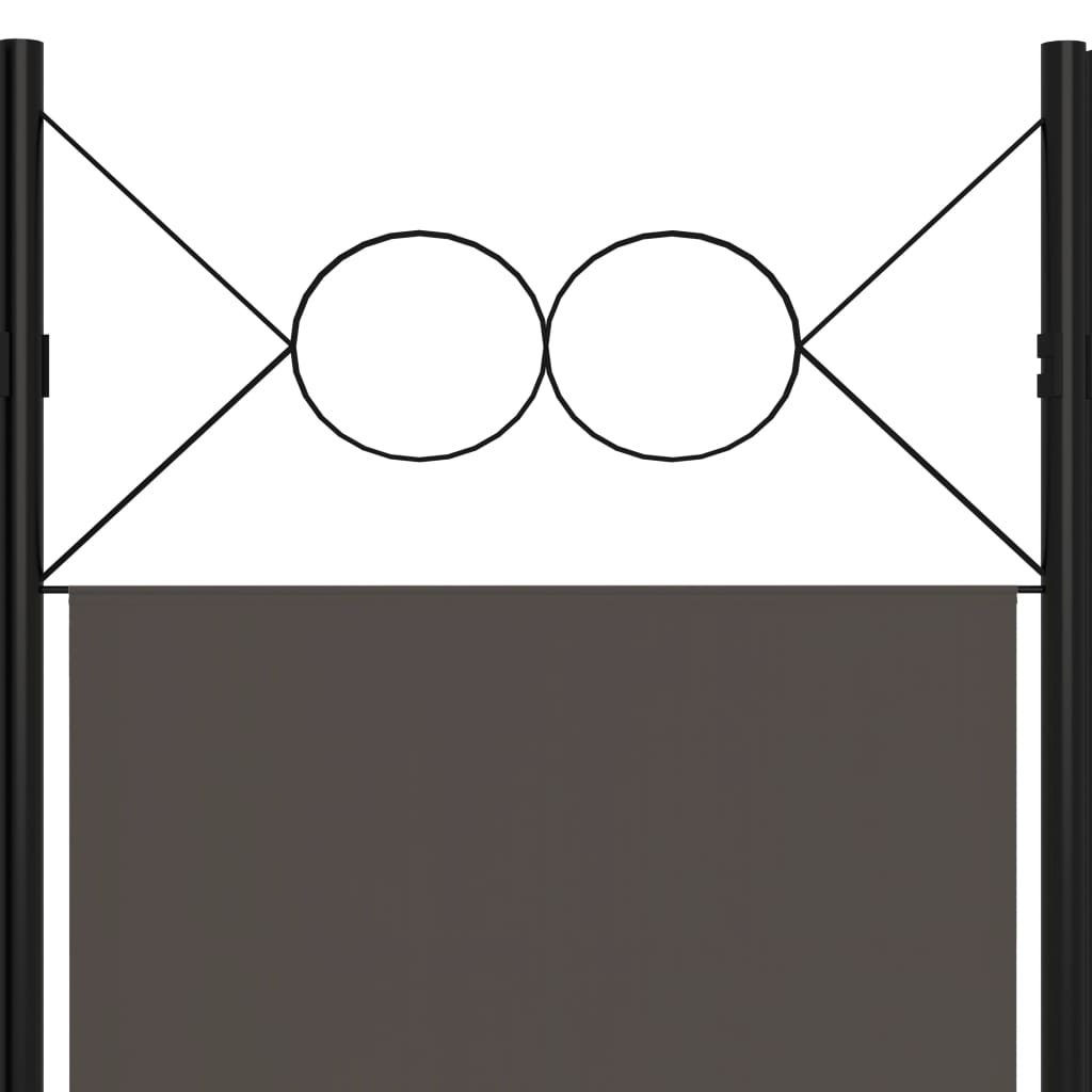 3-Panel Room Divider Anthracite 120x180 cm