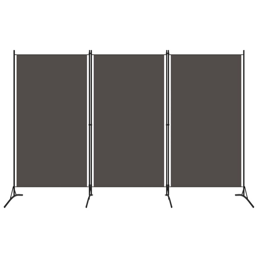 3-Panel Room Divider Anthracite 260x180 cm