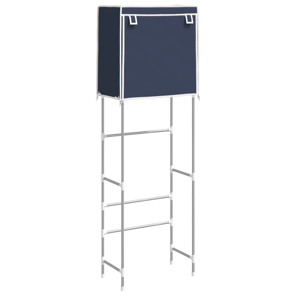 2-Tier Storage Rack over Toilet Blue 56x30x170 cm Iron