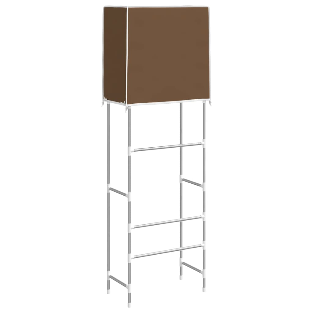 2-Tier Storage Rack over Toilet Brown 56x30x170 cm Iron