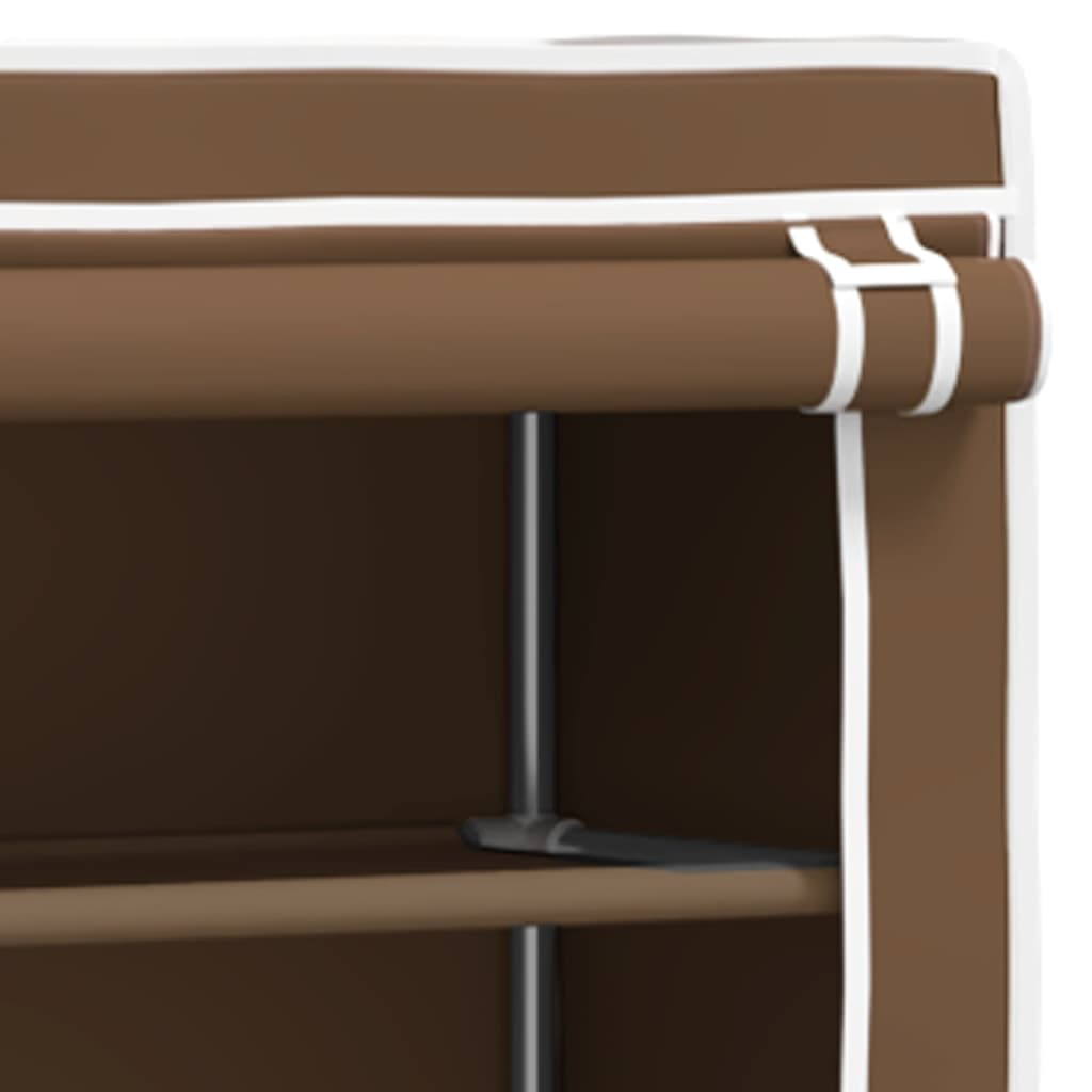 2-Tier Storage Rack over Toilet Brown 56x30x170 cm Iron