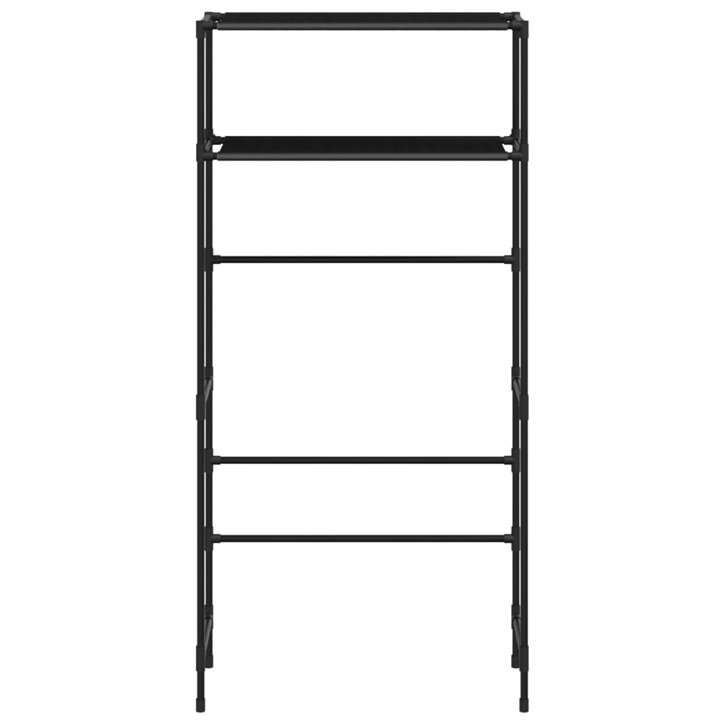 2-Tier Storage Rack over Washing Machine Black 69x28x143 cm Iron