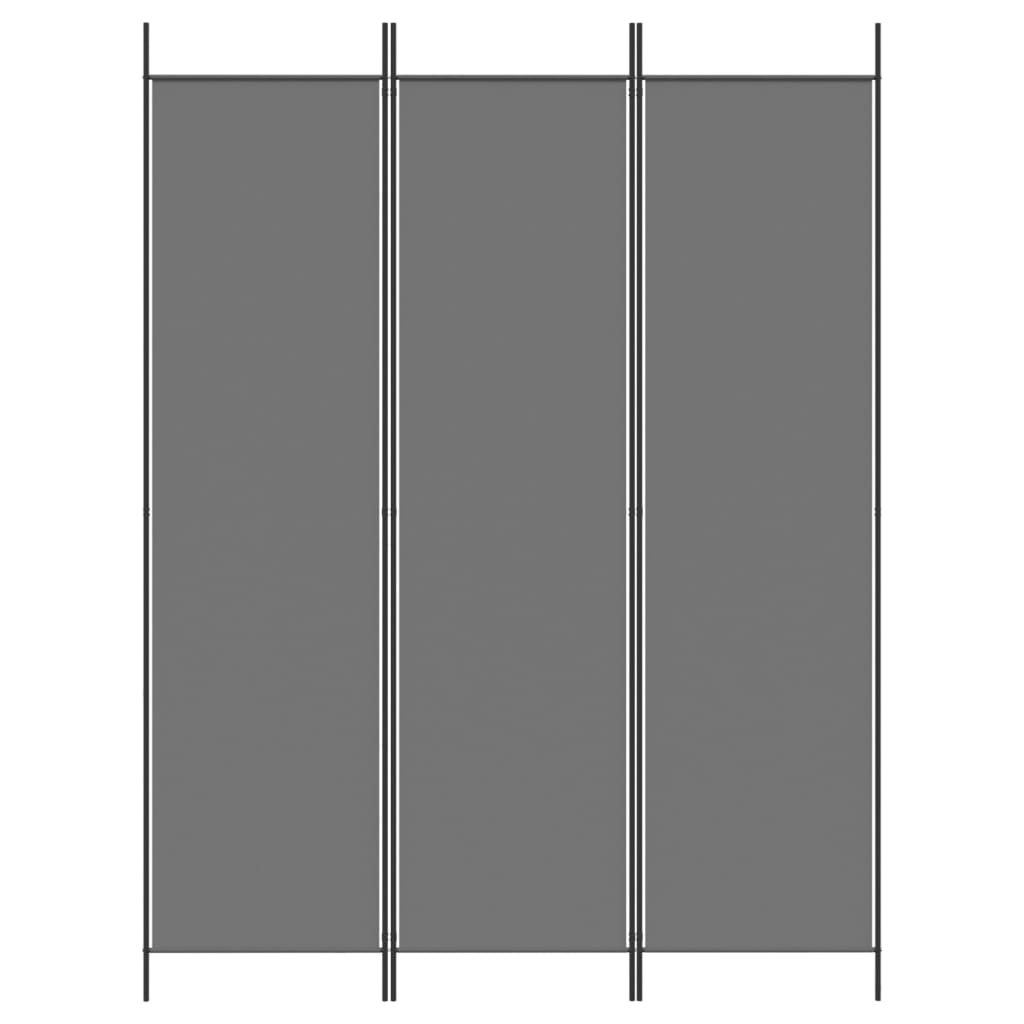 3-Panel Room Divider Anthracite 150x200 cm Fabric