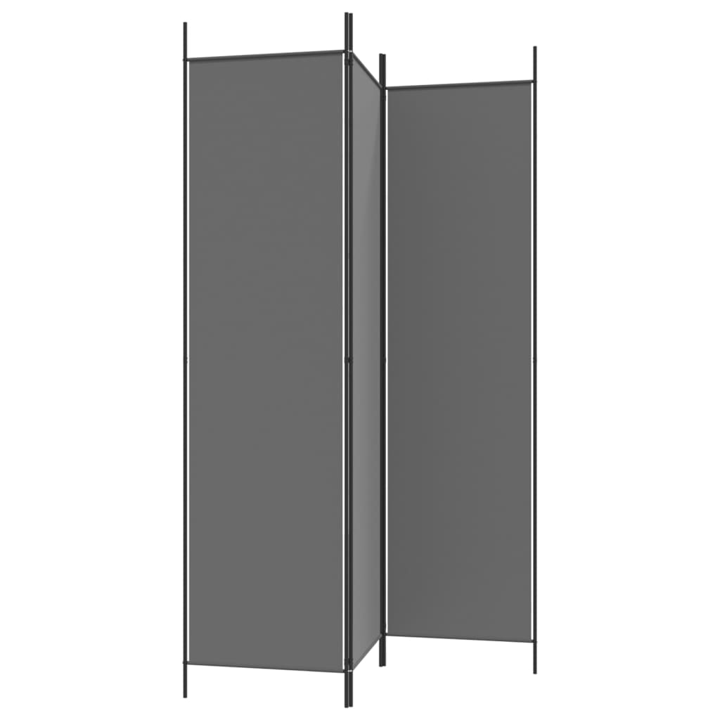 3-Panel Room Divider Anthracite 150x200 cm Fabric